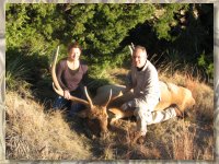 Carlos and Maria Coro with their elk taken at Bugle Canyon Ranch in Oshkosh Nebraska